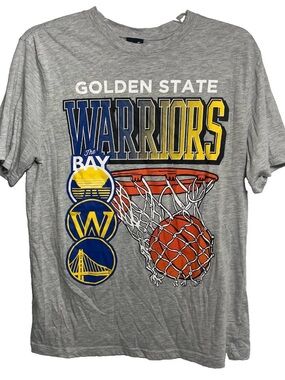 Ultra Game Golden State Warriors Graphic Shirt Medium NBA Licensed-Gray-Hoop